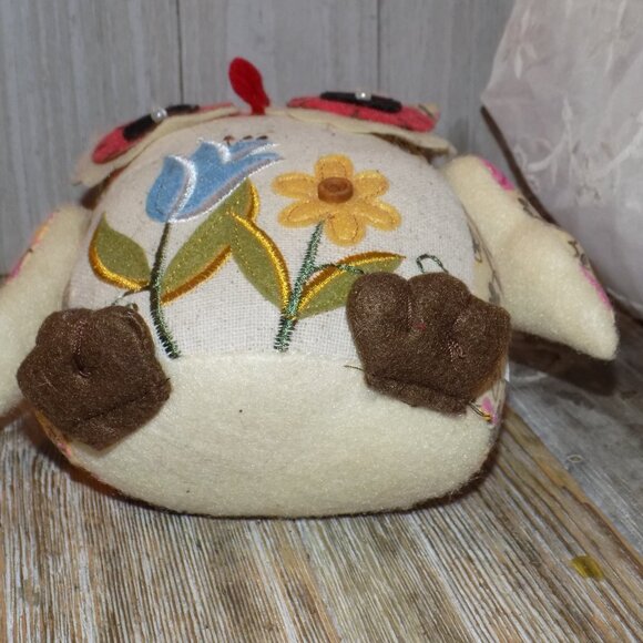 OWL FLORAL FLOWER HOME DECO STUFFED ANIMAL  * - Picture 8 of 9